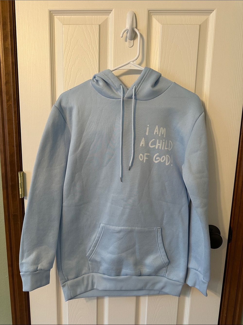 Light Blue 'I Am A Child Of God' Pullover Hoodie